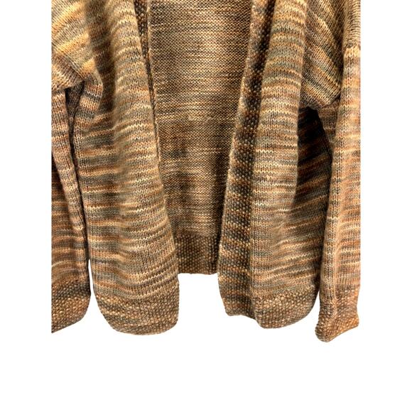 Handmade Knit Cardigan Womens M L Brown Wool Country Western Cottage Boho - Picture 2 of 7